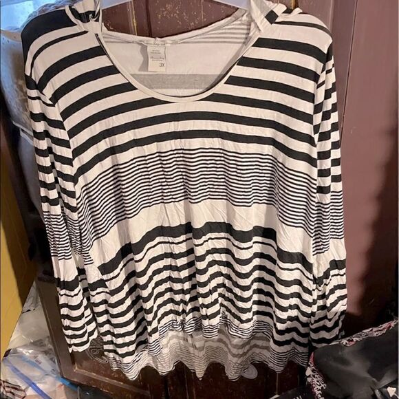 Plus size 3xl American rag co hooded long sleeve top/lightweight sweatshirt - Picture 1 of 4